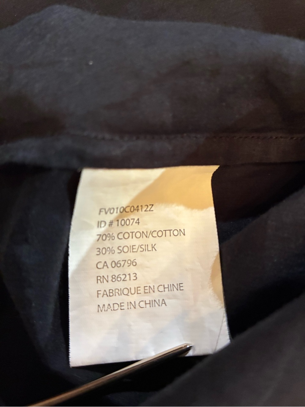 Tristan Cotton Silk Black Sleeveless Ruffle Neck Button Blouse M - Picture 9 of 9
